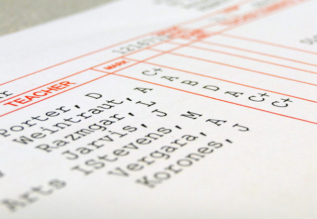 Interim grades make their annual appearance