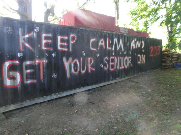 Class of 2013 paints chimney and C-train