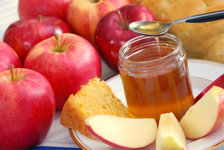 As a symbol for the coming of a sweet New Year it is tradition to eat apples and honey for Rosh Hashanah.