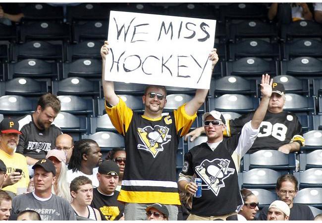Hockey fans express their frustrations with the NHL Lockout.