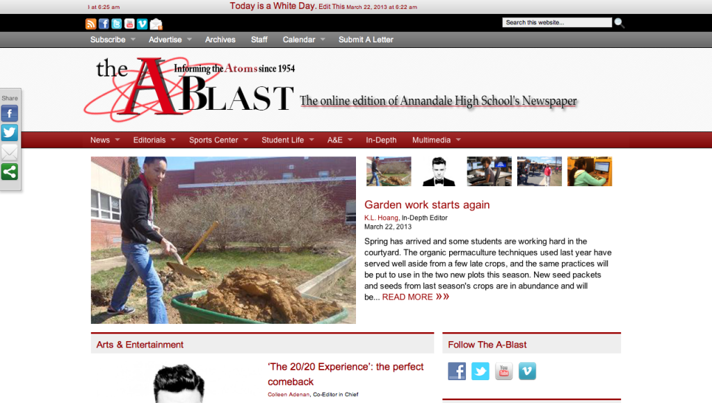 TheA-Blast.org+has+been+redesigned+several+times+over+the+past+few+years.