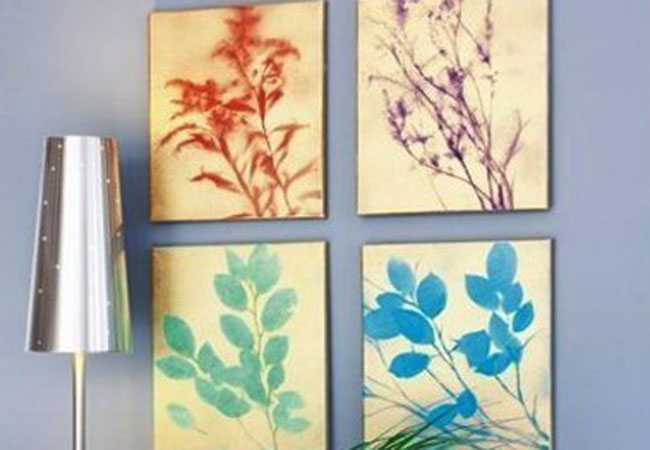 Carefully remove your leaves or flowers and let the canvas dry. Once dried, you can hang your DIY botanical art.