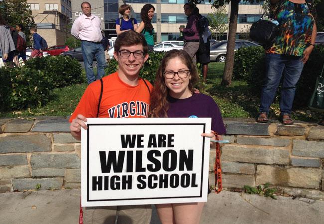 Woodrow Wison HS students hold rally