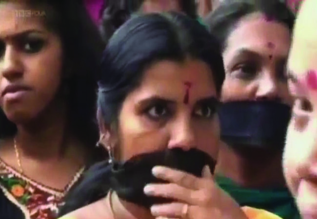 Indias daughter includes scenes of citizens protesting against violent rape.  