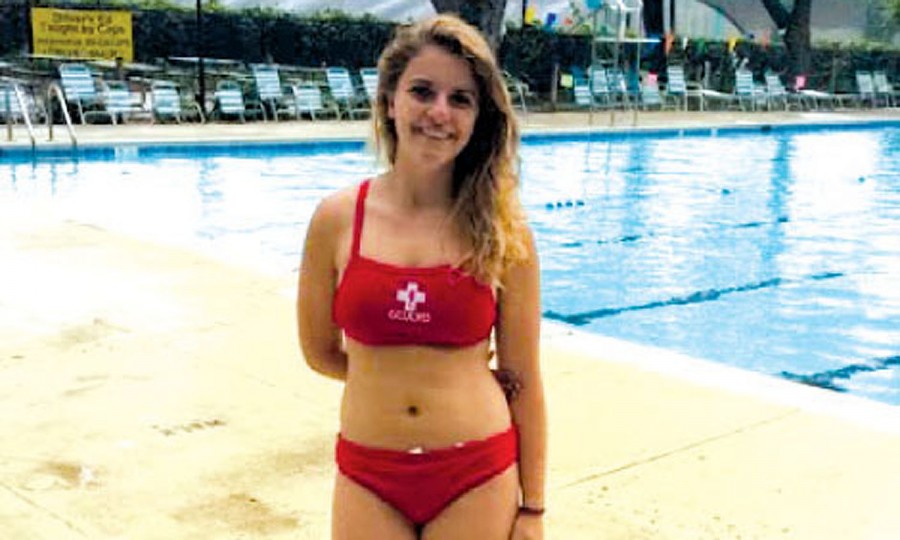 Sophomore Rachel Neary works as a lifeguard at her local pool.