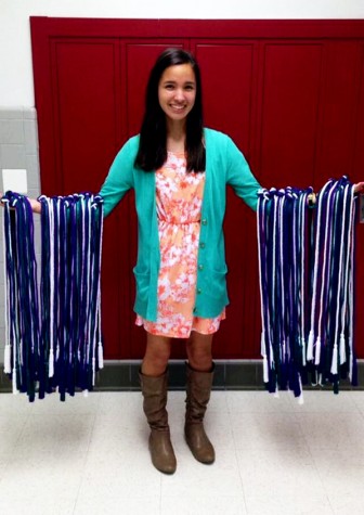Senior Soriya de Lopez helped sort out IB diploma candidate cords. She received the highest number of awards.