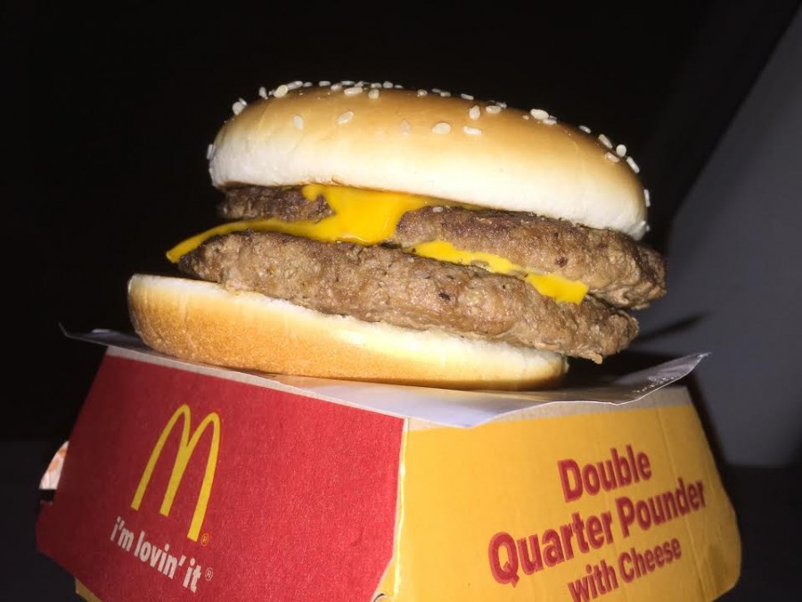 A McDonalds Double Quarter Pounder with cheese has a calorie count of 570.