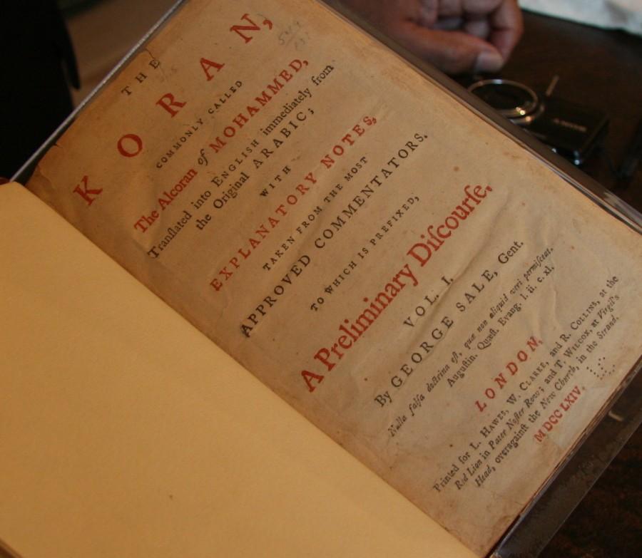 President Thomas Jeffersons copy of the Koran