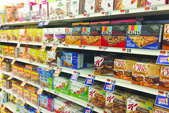 Granola bars found in supermarkets and the Jock Lobby snack bar can lose their intended health benefits with added sugars 