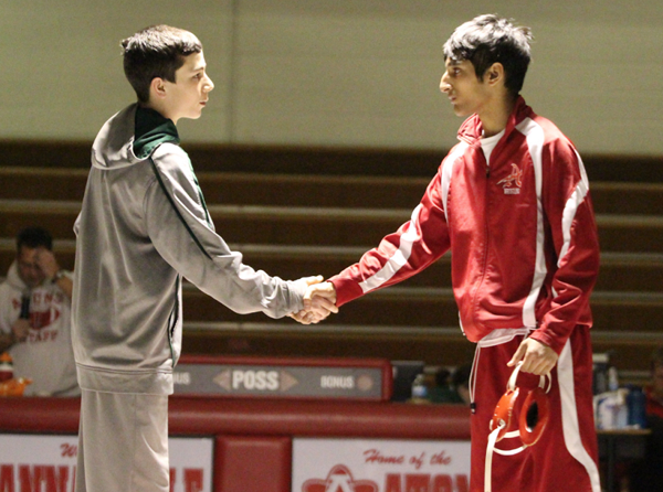 Hamaad Lodhi greeting his opponent at last years pack the pit 