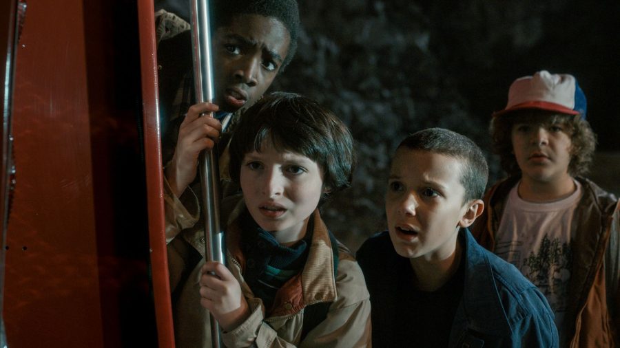 Mike, Eleven, Dustin and Lucas hide while they see something none of them expected.