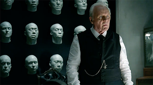 Ford, the founder of Westworld, stands over the final scene of his new narrative.