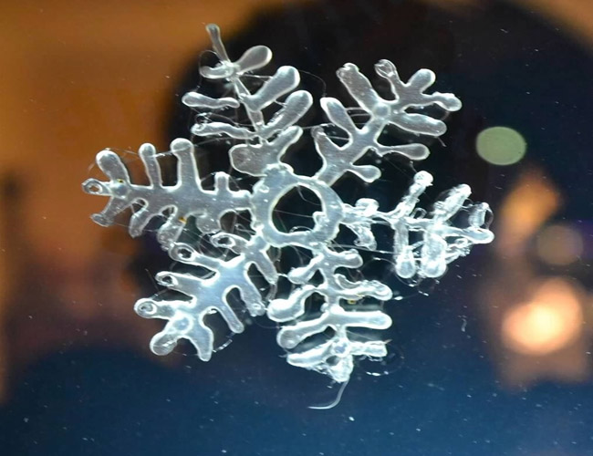 Press the snowflake against the the window and enjoy! Your snowflakes are reusable.