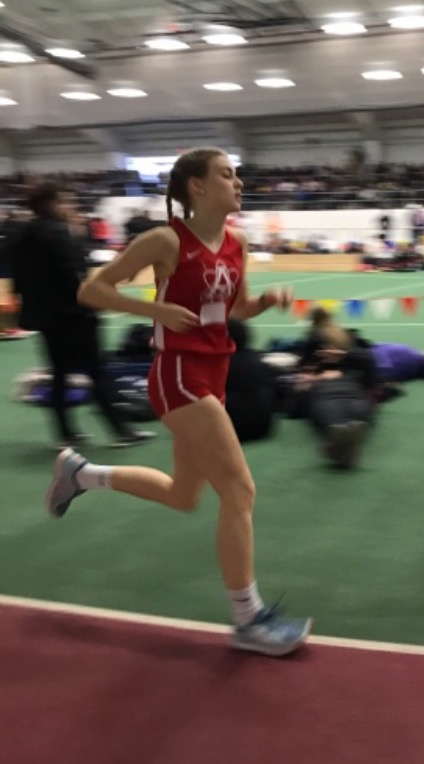 Junior Rebecca Kindling running during a meet at Episcopal High School.