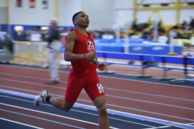 Sophomore Jay Pendarvis runs at the FIT Invitational at the PG Complex on Dec. 23.