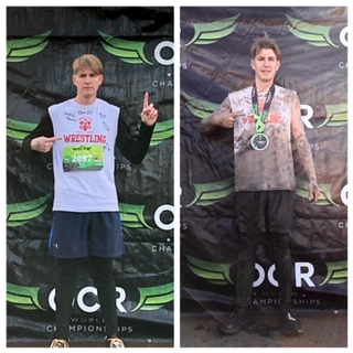 Carl Klein before and after the OCR Championships in London.