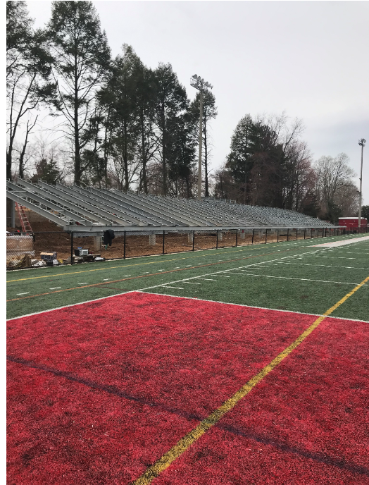 The+bleachers+are+currently+being+built+within+Bolding+Stadium.