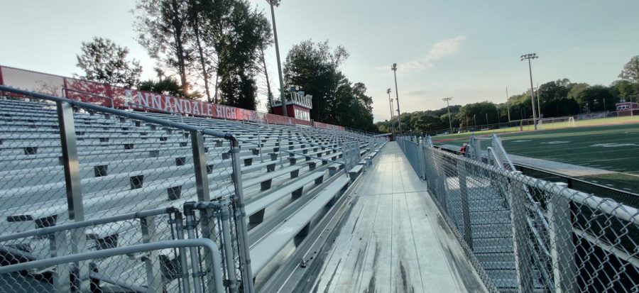 The twice delayed bleacher are finally finished and ready for the new year