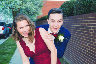 Junior Jackson Fornaris and senior Claire Vaughn attended prom last year at the Torpedo Factory Art Center.