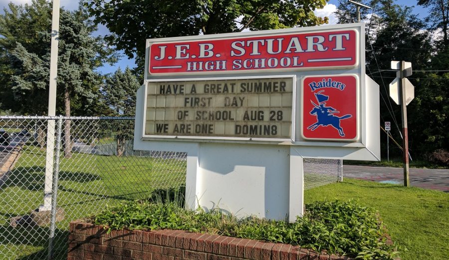 J.E.B. Stuart High School was named after Confederate general, J.E.B. Stuart. It was renamed to Justice High School in 2017.