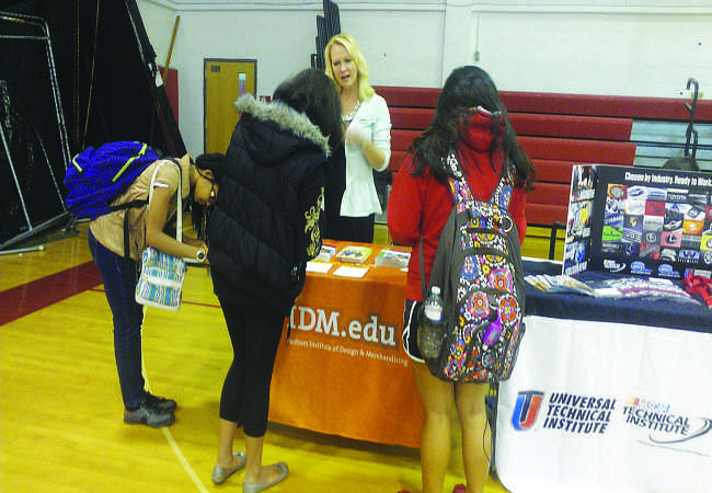 Last year a career fair was held to give students a welcome tour at which path to take.