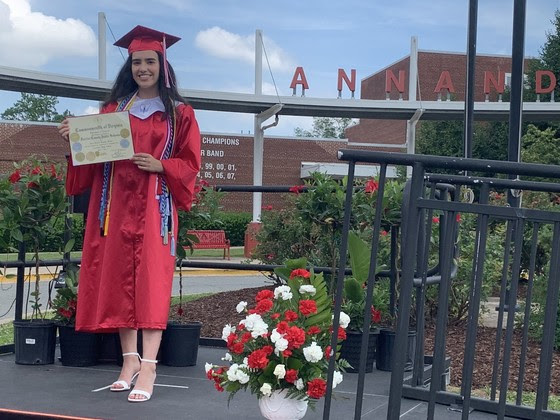 AHS almuni Abril Sanchez during the graduation for the class of 2020.