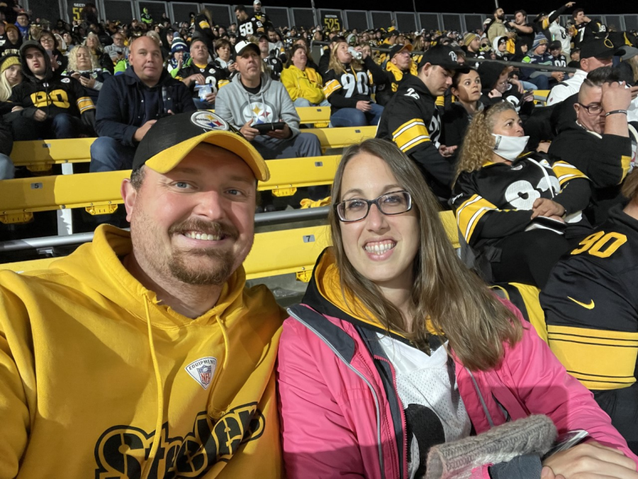 Plum and his wife are huge fans of the Pittsburg Steelers and love attending games.