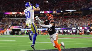 Super Bowl MVP Cooper Kupp makes the game winning touchdown catch with two minutes to play in the fourth quarter.
