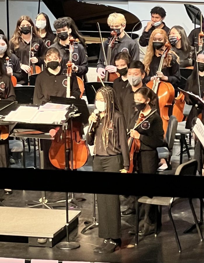 Senior Jenna Saykhamphone performs at a concert in 2021.