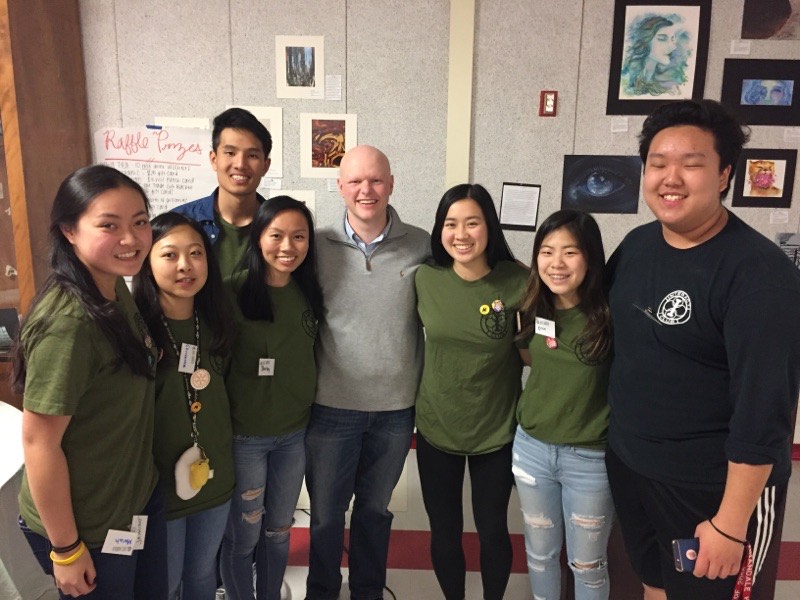 Former+AHS+students+pose+with+former+FCPS+school+board+incumbent+Ryan+McElveen+during+the+2019+Just+World+Festival.