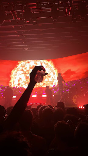 Lil Yachty on his “The Field Trip Tour” with interactive visuals such as fireball effects 
