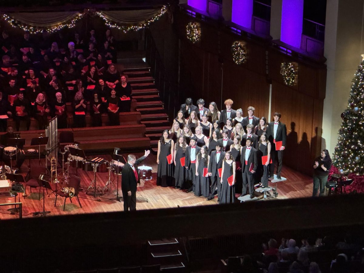 The Annandale Singers choir performs with the Washington Choir at the Kennedy Center this past Sunday. This is their third concert with the choir this season.