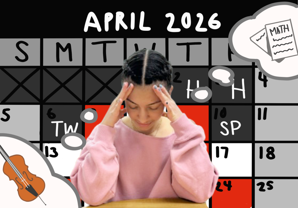 Junior Riya Vlcan stresses over forgotten math content and missed orchestra rehearsals due to the many gaps in this year’s school calendar and weather disruptions.