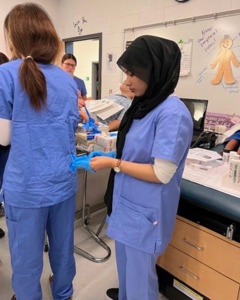 Junior Zukhurf Ali in her medical assistant academy class.