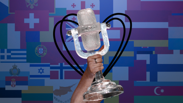 All participating countries at this year’s Eurovision with the official trophy in the middle, which Bulgaria took home.